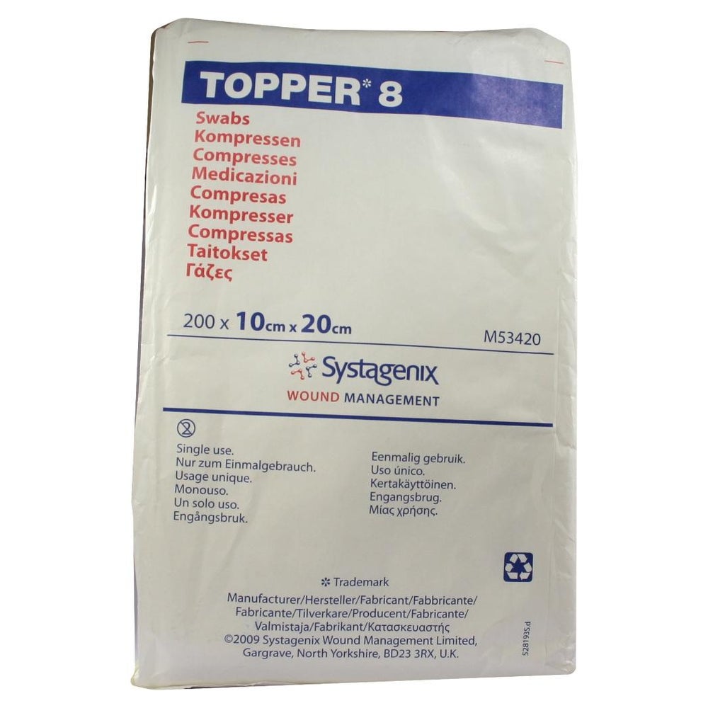 Topper 8 Kompressen 10x20 cm unsteril 200 St