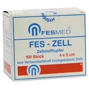 Zellstofftupfer FES ZELL 4x5 cm hochgebl 100 St