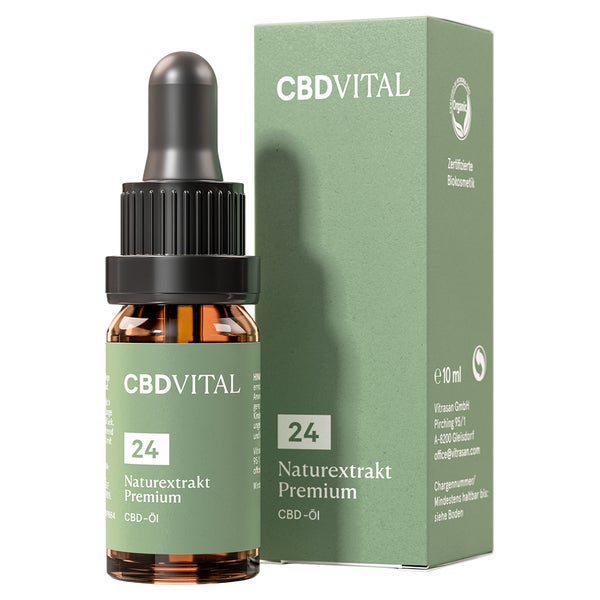 CBD VITAL Bio CBD 24% Naturextrakt Premium Hanftropfen 10 ml