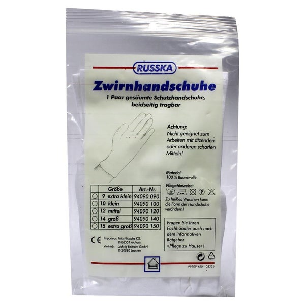Zwirnhandschuhe Extra groß 1X2 St
