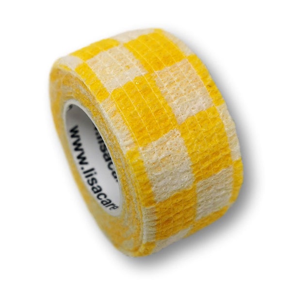 LisaCare Fingerpflaster - Karo Weiß-Gelb - 2,5cm x 4,5m 1 St