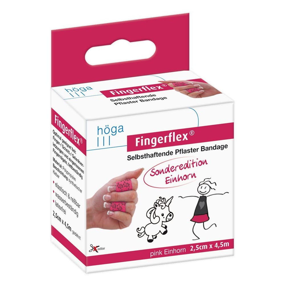Fingerflex 2,5 Cmx4,5 m pink Einhorn lat 1 St