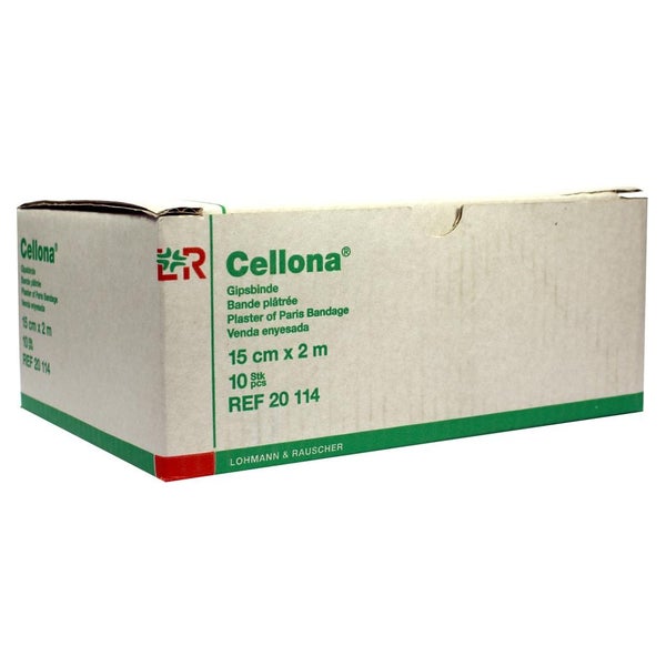 Lohmann Rauscher Cellona Gipsbinde einzeln verpackt 10 Stück - 15 cm x 2 m 10 St
