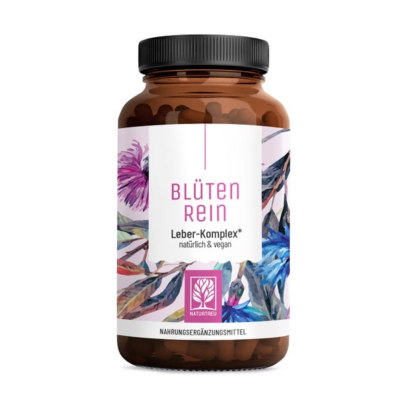 Leber Komplex mit Mariendistel, Artischocke, Cholin & Löwenzahn - BLÜTENREIN - 120 vegane Kapseln - NATURTREU® 120 St