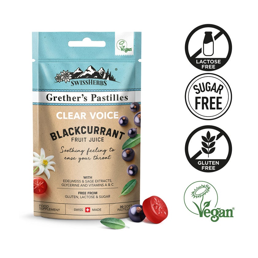 SwissHerbs Grether´s Pastilles Clear Voice 45 g, 45 g online 