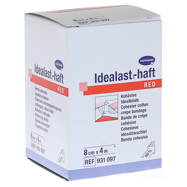 Idealast-haft color Binde 8 cm x 4 m rot 1 St