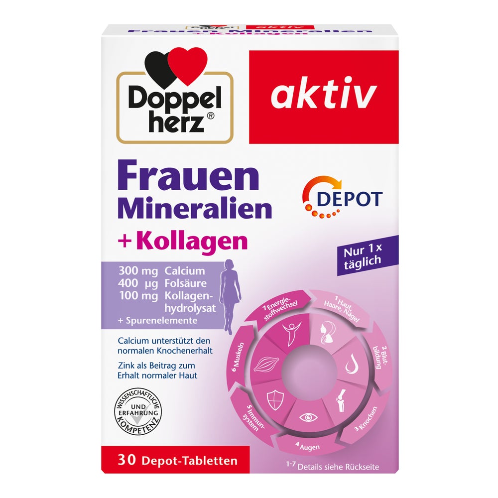 Doppelherz Frauen Mineralien + Kollagen Depot 30 St