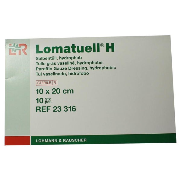 Lomatuell H Salbentüll 10x20 cm steril 10 St