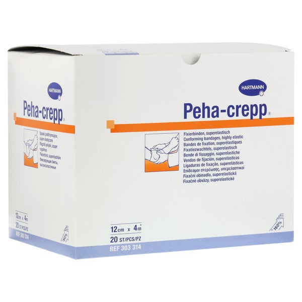 Hartmann Peha-crepp® superelastische Fixierbinde 20 Stück lose im Karton - 4 m x 12 cm / Packung = 20 Stück (80 m) 20 St