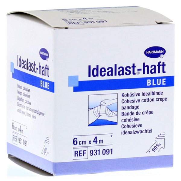 Hartmann Idealast-haft Idealbinde, 4 m gedehnt, selbsthaftend, blau - 6 cm / Packung = 1 Stück 1 St