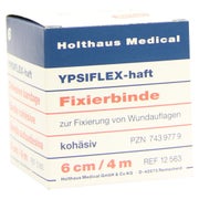 Holthaus Medical YPSIFLEX haft Fixierbinde, kohäsiv 4 m - 1 Packung = 1 Stück einzeln in Schachtel, Maße: 6 cm x 4 m 1 St