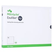 Exufiber Ag+ 15x15 cm gelbild.Faserverb. 10 St