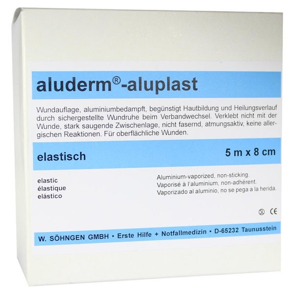 Söhngen aluderm-aluplast Wundverbandpflaster, 5 m Rolle - 1 Packung = 5 Meter, Breite 8 cm 1 St