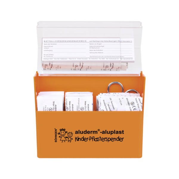 Söhngen Pflasterspender Kinder aluderm-aluplast, mit Schere und Notfallblock 1 St