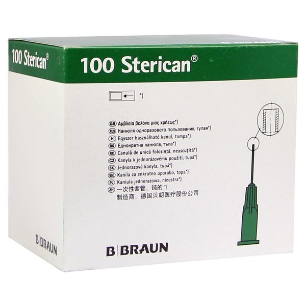 B. Braun Sterican Kanülen stumpf 100 Stück - 0,8 mm x 22 mm grün (21G x 7/8) 100 St