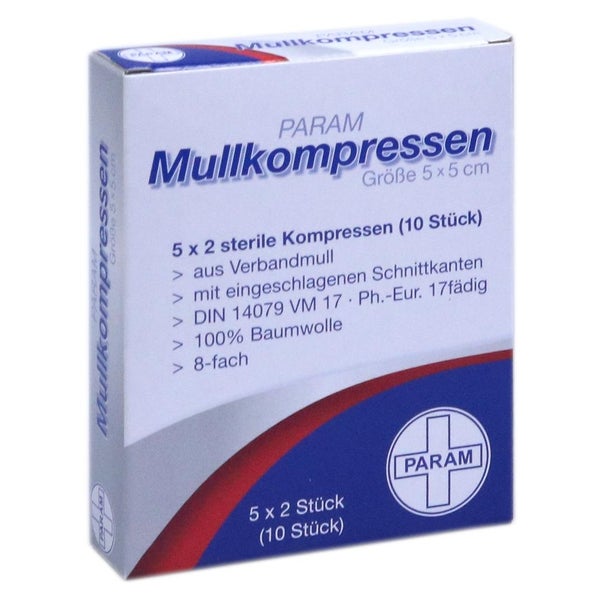 Mullkompressen 5x5 cm steril 8fach 5X2 St