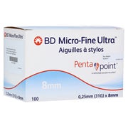 BD Micro-fine Ultra Pen-Nadeln 0,25x8 mm 100 St