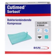 Cutimed Sorbact Kompressen 4x6 cm 6 St