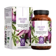 Johanniskraut Baldrian Passionsblume Komplex mit Folsäure (Folat) & Vitamin B12 - FELSENFEST - 90 vegane Kapseln - NATURTREU® 90 St
