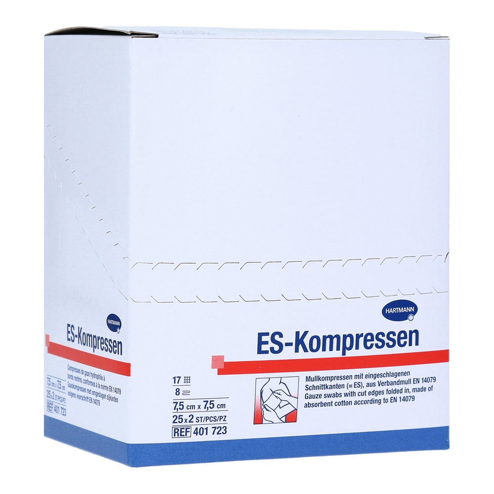 Es-kompressen Steril 7,5x7,5 cm 8fach 25X2 St