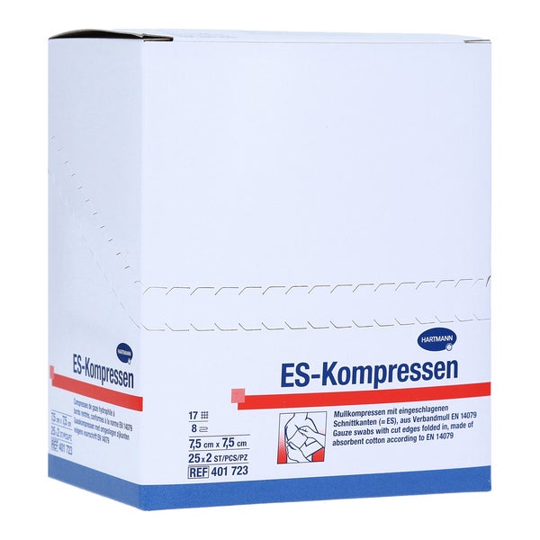 Es-kompressen Steril 7,5x7,5 cm 8fach 25X2 St