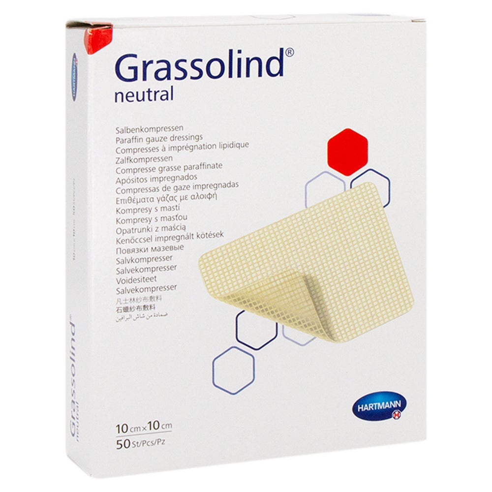 Grassolind Salbenkompressen 10x10 cm ste 50 St