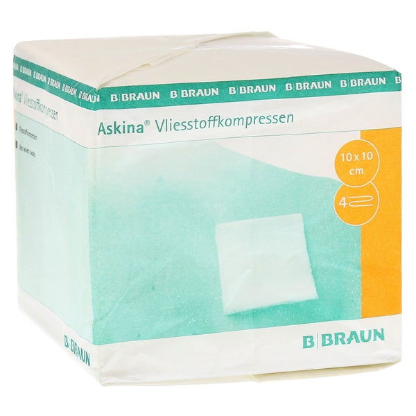 B. Braun Askina Vliesstoffkompressen unsteril 4-lagig - 10 x 10 cm 100 Stück 100 St