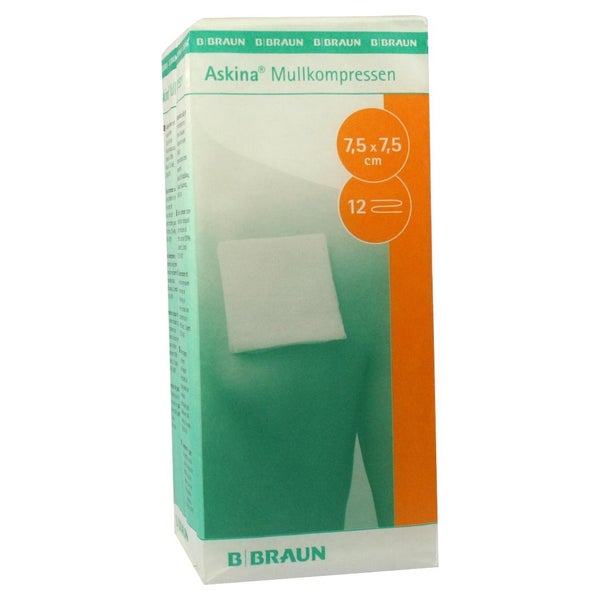 Askina Mullkompressen 7,5x7,5 cm unsteri 100 St