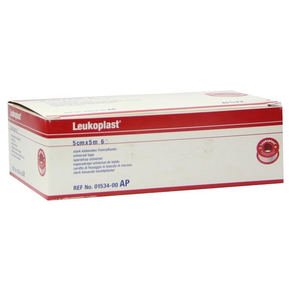 BSN Leukoplast Fixierpflaster ohne Schutzring hautfarben - 6 Rollen 5 m x 5 cm 6 St