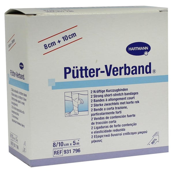 Pütter-Verband® Kurzzugbinde 8/10 cm x 5 m 2 St