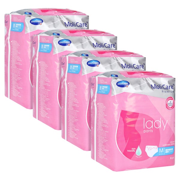 MoliCare Premium Lady Pants, 7 Tropfen, Gr. M, 80 - 120 cm Hüftumfang 4X8 St