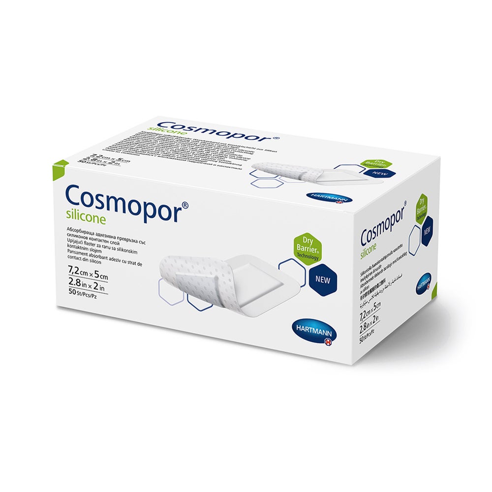 Cosmopor silicone Wundschnellverband 7,2 x 5 cm 50 St