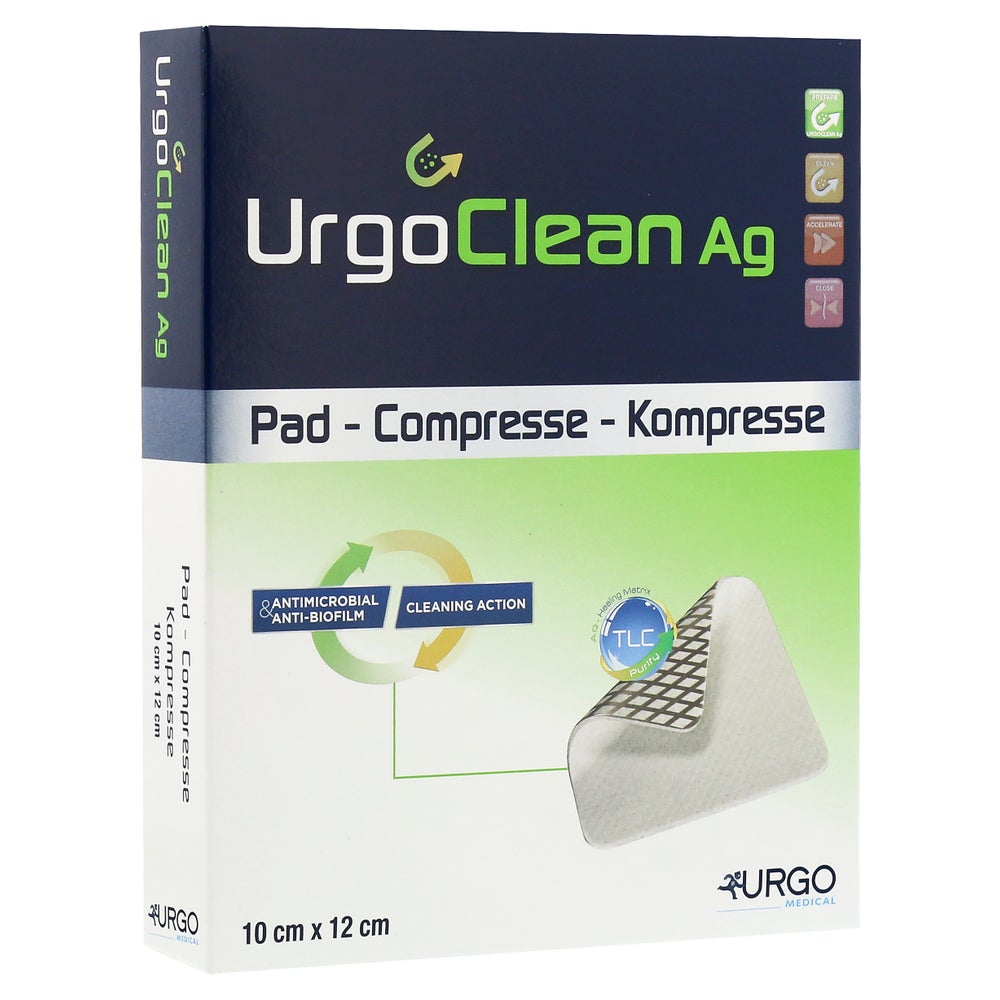 Urgoclean Ag Kompressen 10x12 cm steril 10 St
