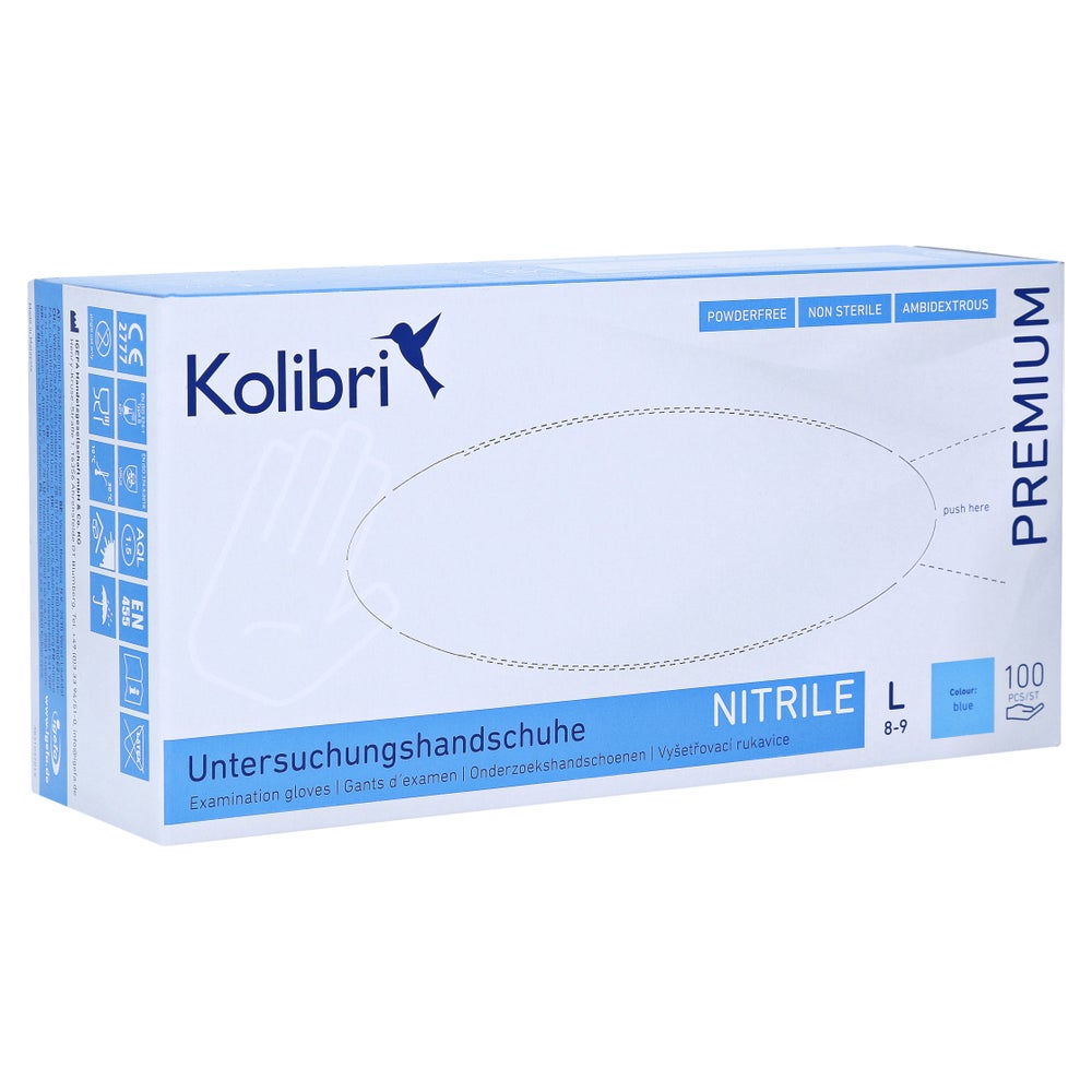 Kolibri Premium U.hands.nitril unst.pf L 100 St