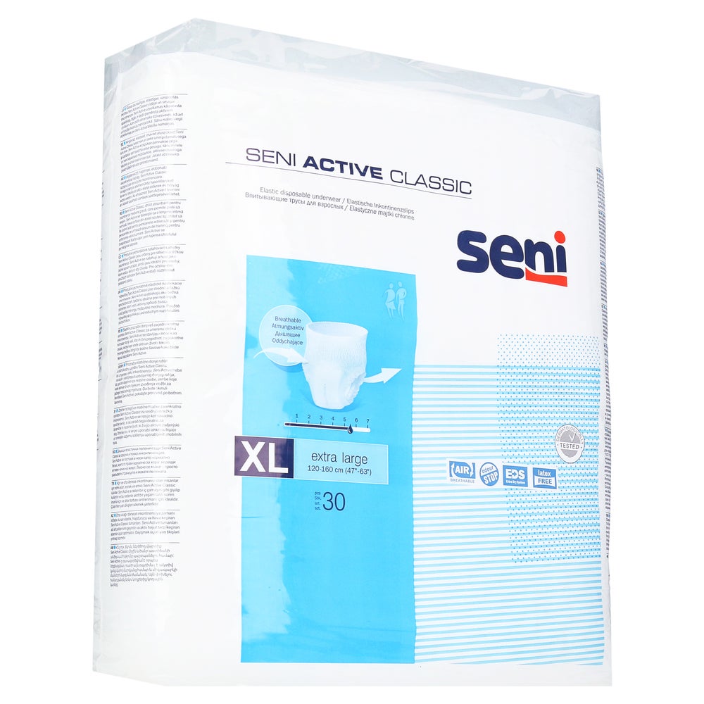 Seni Active Classic Windelhosen XL, 120 - 160 cm, 1550 ml 30 St