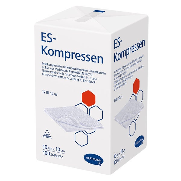 Hartmann ES-Kompressen unsteril 12- lagig 100 Stück - 10 x 10 cm 100 St