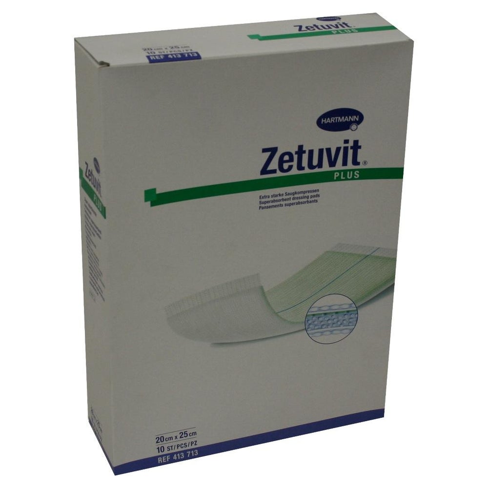 Hartmann Zetuvit Plus Saugkompressen, steril - 20 x 25 cm / 10 Stück 10 St