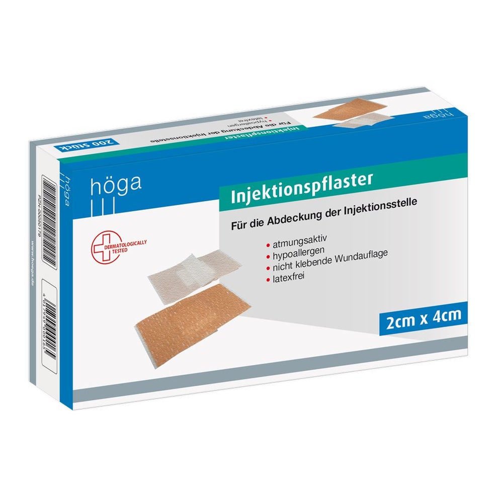 Injektionspflaster Hypoallergen 2x4 cm 200 St