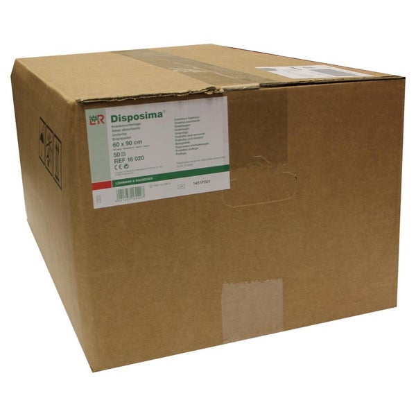 Lohmann & Rauscher Disposima Krankenunterlage, 40 x 60 cm, 20-lagig - 1 Karton = 50 Stück 50 St