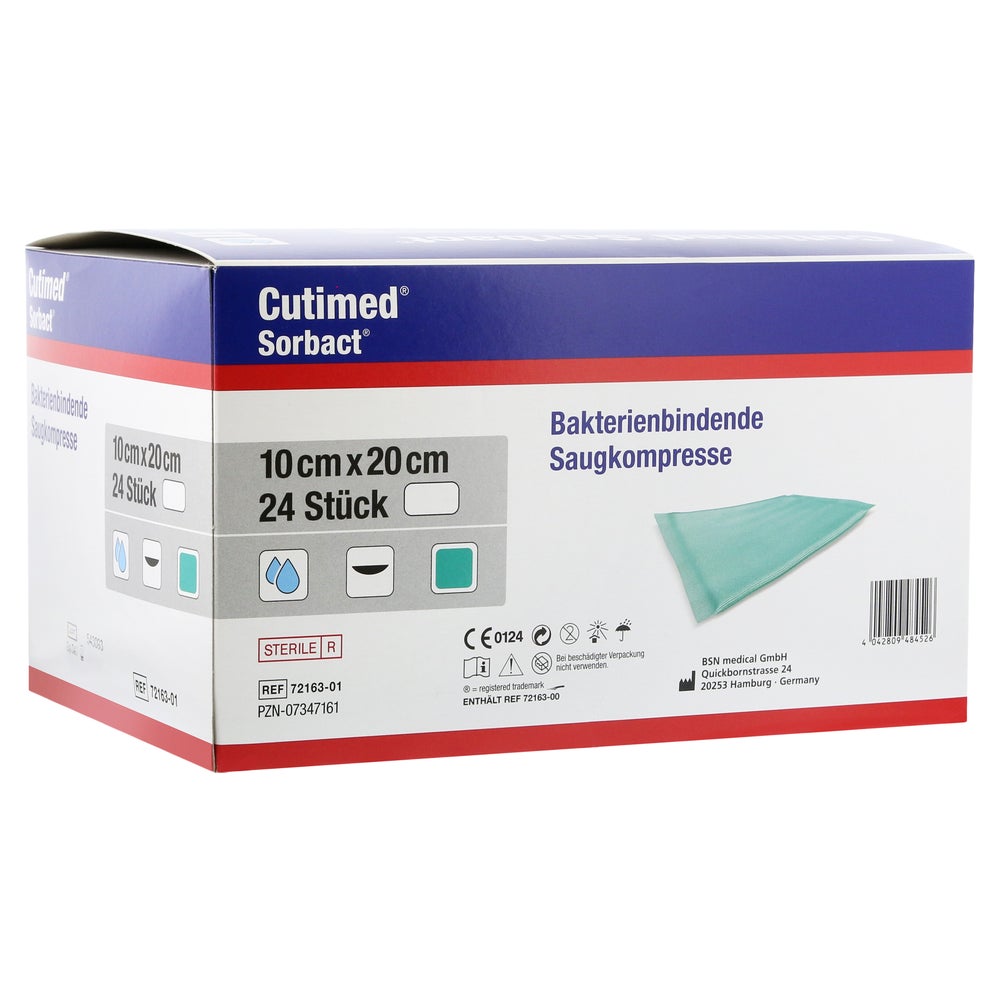 Cutimed Sorbact Saugkompressen 10x20 cm 24 St