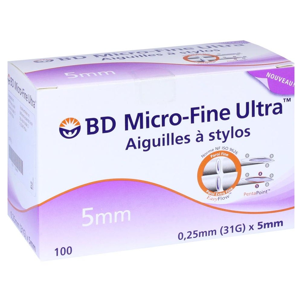 BD Micro-fine Ultra Pen-Nadeln 0,25x5 mm (Reimport) 100 St