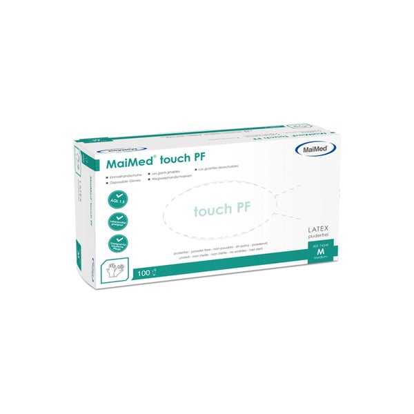 MaiMed MyClean touch PF Latexhandschuhe hellbeige 100 Stück - S 100 St