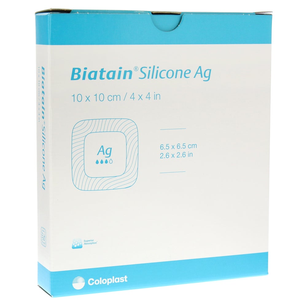 Biatain Silicone Ag Schaumverband 10x10 5 St