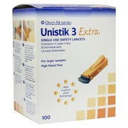 Produktabbildung: Unistik 3 Extra Eindr.Tiefe 2,0 mm Stech 100 St