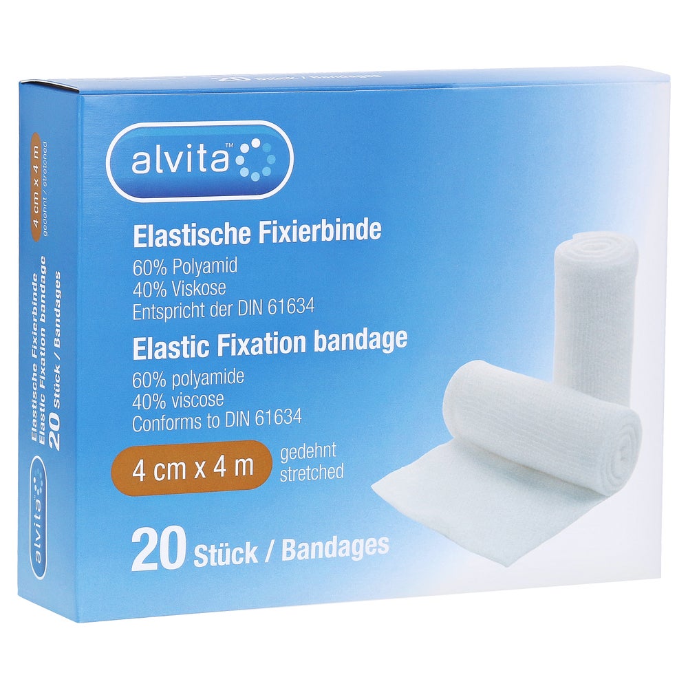 Alvita Elastische Fixierbinde 4 cmx4 m 20 St