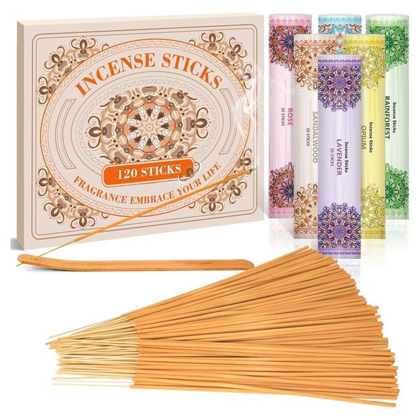 Räucherstäbchen Set 120 Stock Bernstein Moschus Rose Sandelh 1 St