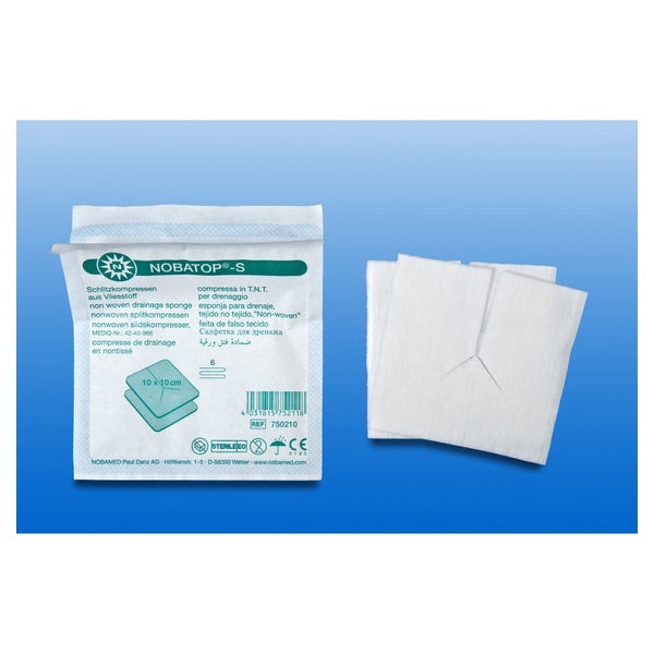NOBA Nobatop® Vliesstoffkompresse steril P2 50 Stück - 10 cm x 10 cm 50X2 St