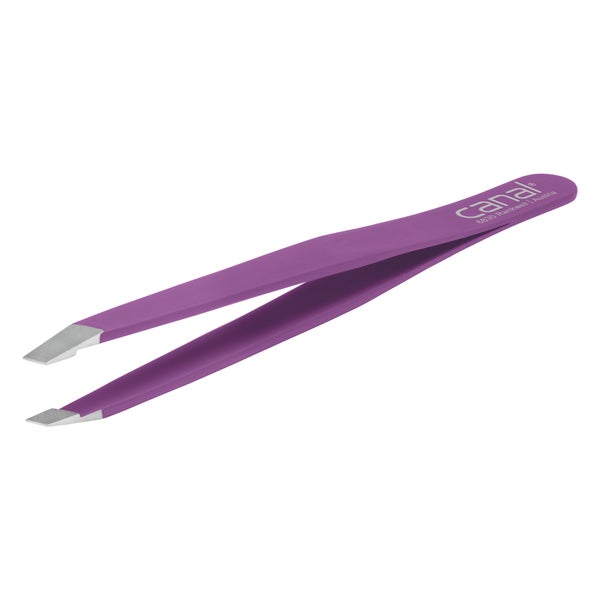 Haarpinzette, schräg, violett, rostfrei, 9 cm 1 St