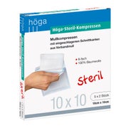 Höga-kompressen 10x10 cm steril 8fach 5X2 St