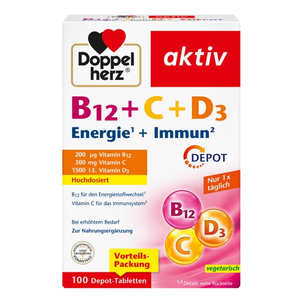 Doppelherz B12 + C + D3 DEPOT 100 St